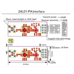 1100 Meter Long Distance NRF24L01+PA+LNA Wireless Module With Antenna