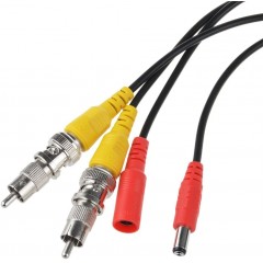 25ft 1 Pack BNC Video Power Cable Security Camera Wire Cord for CCTV DVR Surveillance System One Cable with 2X BNC to RC