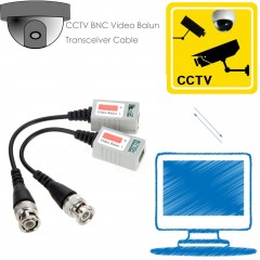 6 Pairs (12 Pcs) Mini CCTV BNC Video Balun Transceiver Cable