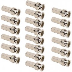 20PCS BNC Male Twist-on Coax Coaxial Connector for CCTV Security Camera