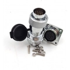 WS20 10pin Metal Power Connector, Electrical Waterproof Power Supply Plug Socket Aviation Bulkhead Connector(10pin, Whol