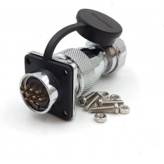 WS20 10pin Metal Power Connector, Electrical Waterproof Power Supply Plug Socket Aviation Bulkhead Connector(10pin, Whol