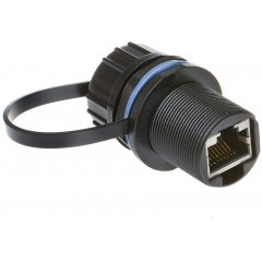 5PCS Panel Mounting Shielded RJ45 Waterproof Cat5/5e/6 8P8C Connector Ethernet LAN Cable Connector Double Head Adapter w