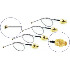 Pack of 4 RF U.FL(IPEX/IPX) Mini PCI to RP-SMA Female Pigtail Antenna Wi-Fi Low Loss Coaxial Cable 1.13mm (6 inches (15 
