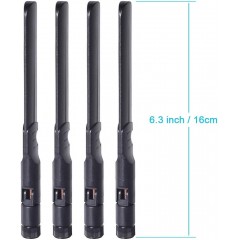 Dual Band WiFi 2.4GHz 5GHz 5.8GHz 8dBi MIMO RP-SMA Male Antenna (4-Pack) for ASUS TP-Link Fenvi Rosewill Gigabyte Wirele