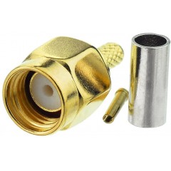 10pcs RP-SMA Male with Female Pin Crimp RF Connector for RG316 RG174 Cable