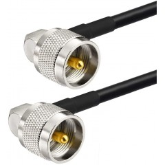 PL-259 Jumper Cable UHF (Pl259) Male to Male Low Loss Digital RG58 Coax Cable (12 Inch RG58) for HAM & CB Radio,Antenna