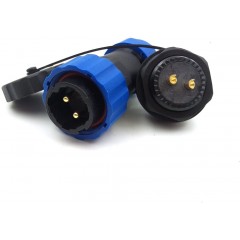 SD20 2pin Waterproof Connector, Circular IP68 LED Solar Panel Power Cable Plug Heavy Industrial Connector (2pin, Panel M