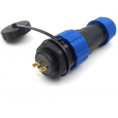 SD20 2pin Waterproof Connector, Circular IP68 LED Solar Panel Power Cable Plug Heavy Industrial Connector (2pin, Panel M