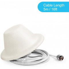 4G LTE 3G GSM High Performance Wide-Band Dome Ceiling Antenna for Cell Phone Signal Booster with 16 feet RG58 Cable N Ma